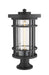 Outdoor Pier Mounted Fixture Z-Lite 570PHXL-553PM-BK Black Jordan 1 Light Outdoor Pier Mounted Fixture Z-Lite