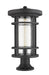 Outdoor Pier Mounted Fixture Z-Lite 570PHXL-553PM-BK Black Jordan 1 Light Outdoor Pier Mounted Fixture Z-Lite