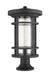 Outdoor Pier Mounted Fixture Z-Lite 570PHXL-553PM-BK Black Jordan 1 Light Outdoor Pier Mounted Fixture Z-Lite