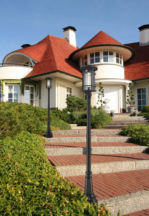 Outdoor Post Mounted Fixture Z-Lite 570PHXL-564P-BK Black Jordan 1 Light Outdoor Post Mounted Fixture Z-Lite