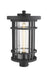 Outdoor Post Mount Fixture Z-Lite 570PHXL-BK Black Jordan 1 Light Outdoor Post Mount Fixture Z-Lite