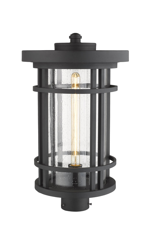Outdoor Post Mount Fixture Z-Lite 570PHXL-BK Black Jordan 1 Light Outdoor Post Mount Fixture Z-Lite