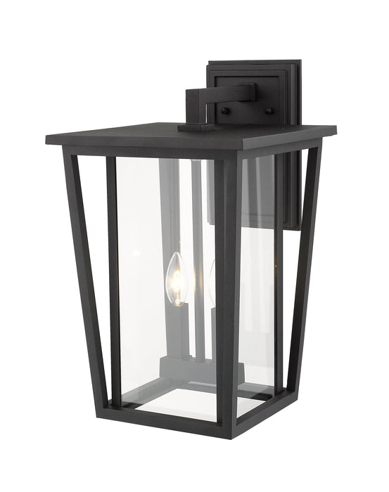 Outdoor Wall Light Z-Lite 571B-BK Black Seoul 2 Light Outdoor Wall Light Z-Lite