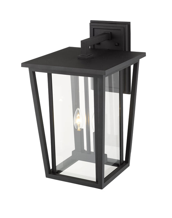 Outdoor Wall Light Z-Lite 571B-BK Black Seoul 2 Light Outdoor Wall Light Z-Lite