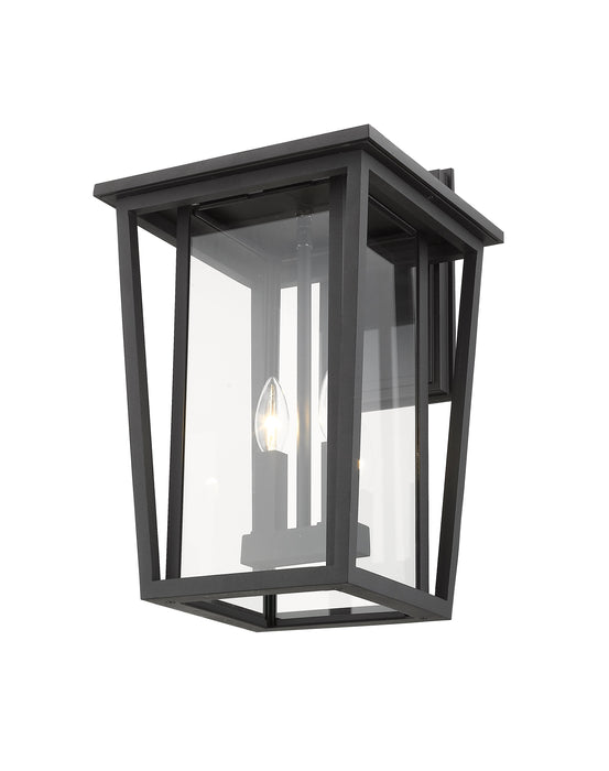 Outdoor Wall Light Z-Lite 571B-BK Black Seoul 2 Light Outdoor Wall Light Z-Lite