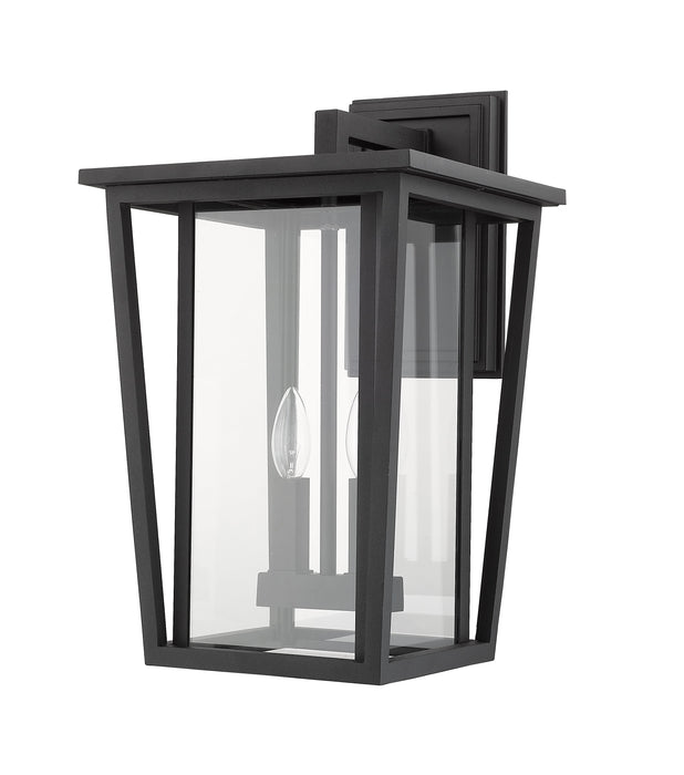 Outdoor Wall Light Z-Lite 571B-BK Black Seoul 2 Light Outdoor Wall Light Z-Lite