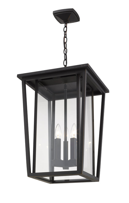 Outdoor Chain Mount Ceiling Fixture Z-Lite 571CHXL-ORB Oil Rubbed Bronze Seoul 3 Light Outdoor Chain Mount Ceiling Fixture Z-Lite