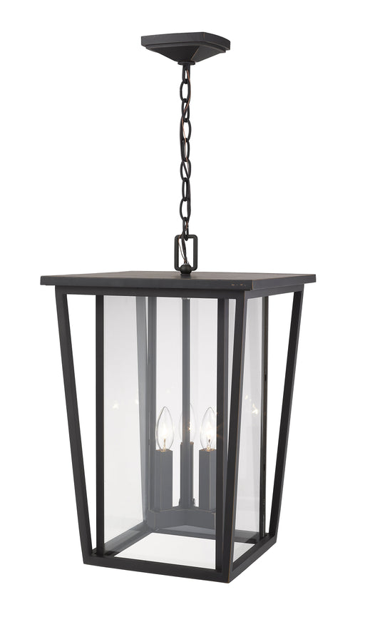 Outdoor Chain Mount Ceiling Fixture Z-Lite 571CHXL-ORB Oil Rubbed Bronze Seoul 3 Light Outdoor Chain Mount Ceiling Fixture Z-Lite