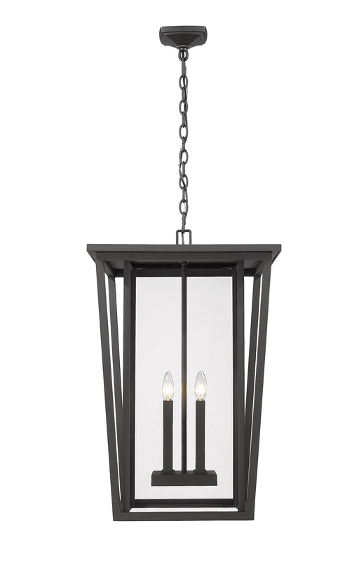 Outdoor Chain Mount Ceiling Fixture Z-Lite 571CHXXL-BK Black Seoul 4 Light Outdoor Chain Mount Ceiling Fixture Z-Lite