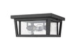 Outdoor Flush Mount Z-Lite 571F-BK Black Seoul 3 Light Outdoor Flush Mount Z-Lite