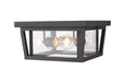 Outdoor Flush Mount Z-Lite 571F-ORB Oil Rubbed Bronze Seoul 3 Light Outdoor Flush Mount Z-Lite