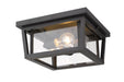 Outdoor Flush Mount Z-Lite 571F-ORB Oil Rubbed Bronze Seoul 3 Light Outdoor Flush Mount Z-Lite