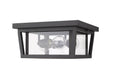 Outdoor Flush Mount Z-Lite 571F-ORB Oil Rubbed Bronze Seoul 3 Light Outdoor Flush Mount Z-Lite