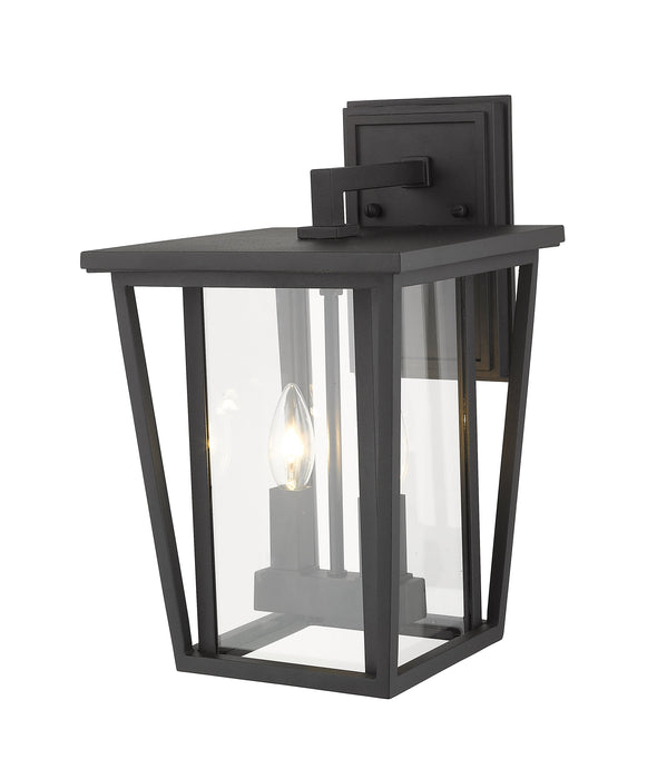 Outdoor Wall Light Z-Lite 571M-BK Black Seoul 2 Light Outdoor Wall Light Z-Lite