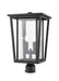 Outdoor Post Mount Fixture Z-Lite 571PHBR-BK Black Seoul 2 Light Outdoor Post Mount Fixture Z-Lite