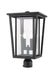 Outdoor Post Mount Fixture Z-Lite 571PHBR-BK Black Seoul 2 Light Outdoor Post Mount Fixture Z-Lite