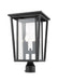 Outdoor Post Mount Fixture Z-Lite 571PHBR-BK Black Seoul 2 Light Outdoor Post Mount Fixture Z-Lite