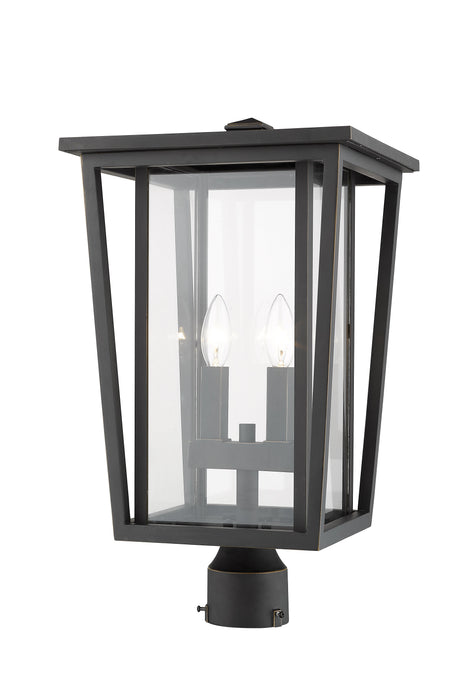 Outdoor Post Mount Fixture Z-Lite 571PHBR-ORB Oil Rubbed Bronze Seoul 2 Light Outdoor Post Mount Fixture Z-Lite