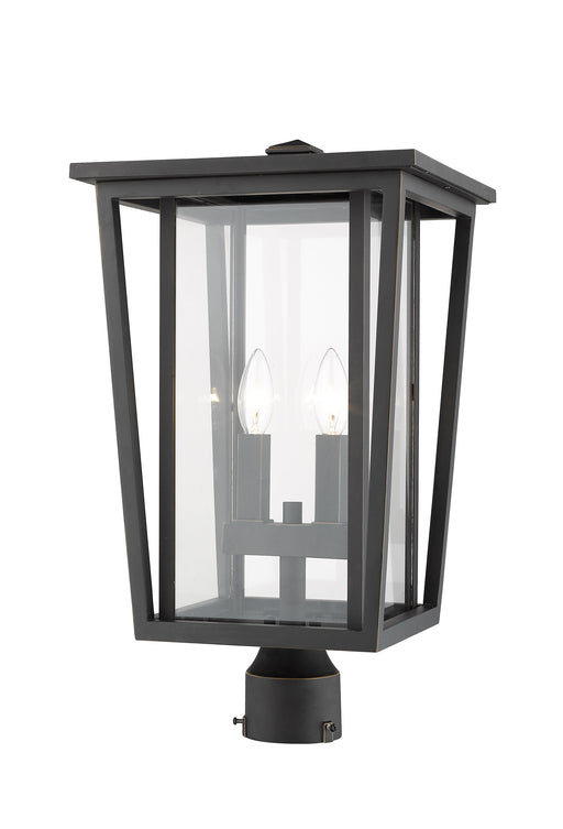 Outdoor Post Mount Fixture Z-Lite 571PHBR-ORB Oil Rubbed Bronze Seoul 2 Light Outdoor Post Mount Fixture Z-Lite