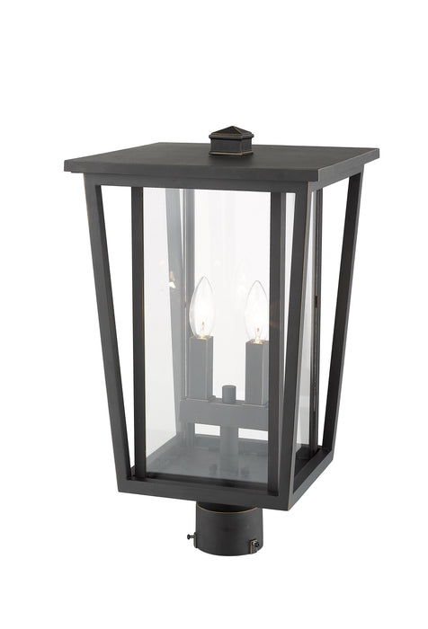 Outdoor Post Mount Fixture Z-Lite 571PHBR-ORB Oil Rubbed Bronze Seoul 2 Light Outdoor Post Mount Fixture Z-Lite