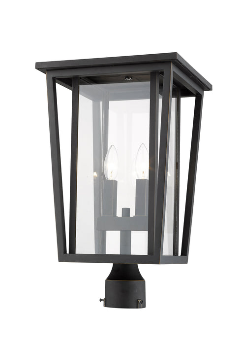 Outdoor Post Mount Fixture Z-Lite 571PHBR-ORB Oil Rubbed Bronze Seoul 2 Light Outdoor Post Mount Fixture Z-Lite