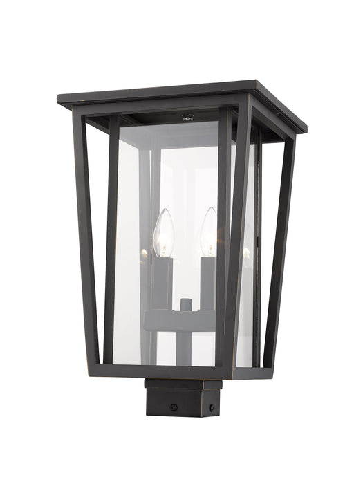 Outdoor Post Mount Fixture Z-Lite 571PHBS-ORB Oil Rubbed Bronze Seoul 2 Light Outdoor Post Mount Fixture Z-Lite