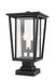 Outdoor Pier Mounted Fixture Z-Lite 571PHBS-SQPM-BK Black Seoul 2 Light Outdoor Pier Mounted Fixture Z-Lite