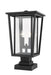 Outdoor Pier Mounted Fixture Z-Lite 571PHBS-SQPM-BK Black Seoul 2 Light Outdoor Pier Mounted Fixture Z-Lite