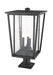 Outdoor Pier Mounted Fixture Z-Lite 571PHXLR-533PM-BK Black Seoul 3 Light Outdoor Pier Mounted Fixture Z-Lite