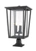 Outdoor Pier Mounted Fixture Z-Lite 571PHXLR-533PM-BK Black Seoul 3 Light Outdoor Pier Mounted Fixture Z-Lite