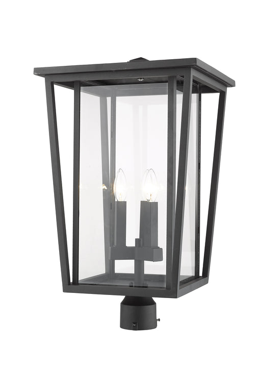 Outdoor Post Mount Fixture Z-Lite 571PHXLR-BK Black Seoul 3 Light Outdoor Post Mount Fixture Z-Lite