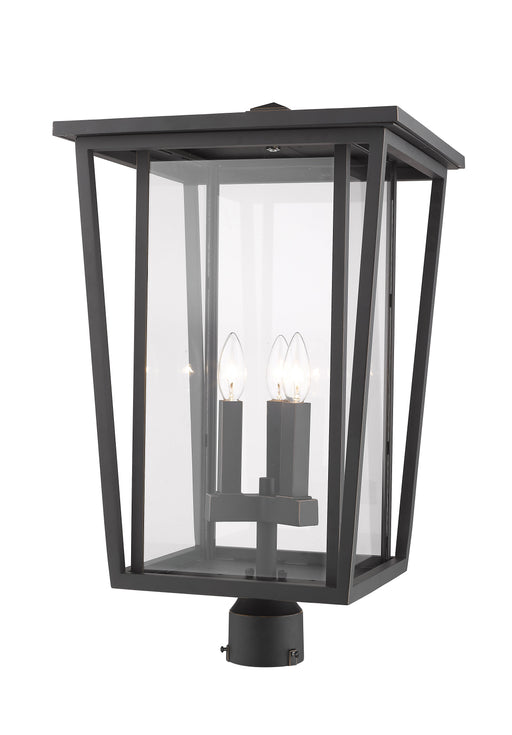 Outdoor Post Mount Fixture Z-Lite 571PHXLR-ORB Oil Rubbed Bronze Seoul 3 Light Outdoor Post Mount Fixture Z-Lite