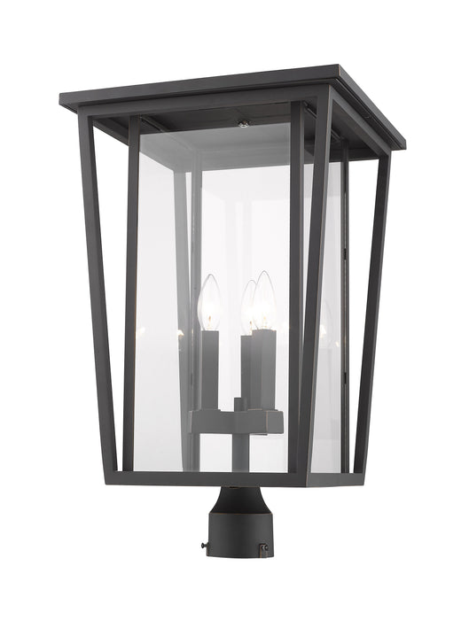 Outdoor Post Mount Fixture Z-Lite 571PHXLR-ORB Oil Rubbed Bronze Seoul 3 Light Outdoor Post Mount Fixture Z-Lite