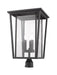 Outdoor Post Mount Fixture Z-Lite 571PHXLR-ORB Oil Rubbed Bronze Seoul 3 Light Outdoor Post Mount Fixture Z-Lite