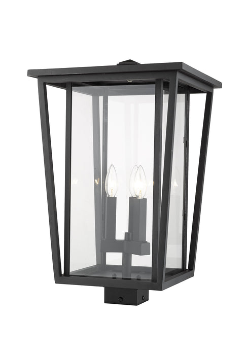 Outdoor Post Mount Fixture Z-Lite 571PHXLS-BK Black Seoul 3 Light Outdoor Post Mount Fixture Z-Lite