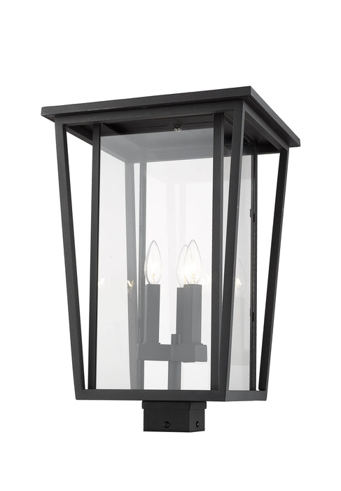 Outdoor Post Mount Fixture Z-Lite 571PHXLS-BK Black Seoul 3 Light Outdoor Post Mount Fixture Z-Lite
