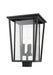 Outdoor Post Mount Fixture Z-Lite 571PHXLS-BK Black Seoul 3 Light Outdoor Post Mount Fixture Z-Lite