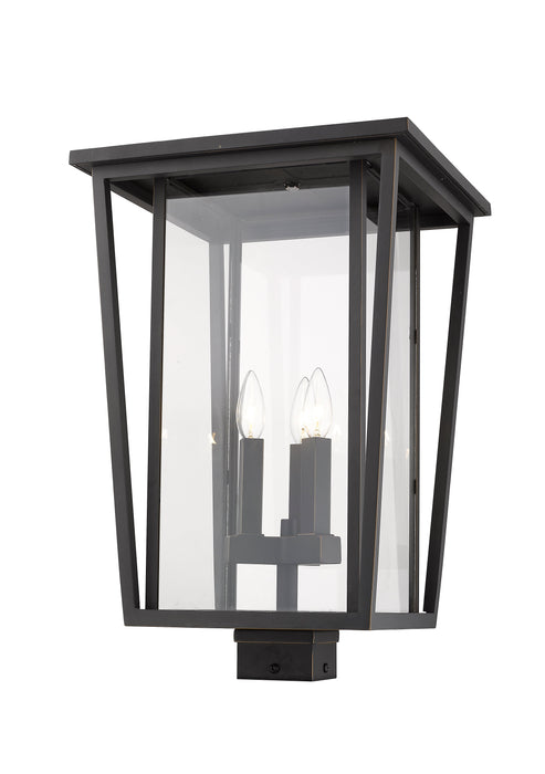 Outdoor Post Mount Fixture Z-Lite 571PHXLS-ORB Oil Rubbed Bronze Seoul 3 Light Outdoor Post Mount Fixture Z-Lite