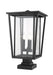Outdoor Pier Mounted Fixture Z-Lite 571PHXLS-SQPM-BK Black Seoul 3 Light Outdoor Pier Mounted Fixture Z-Lite