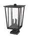 Outdoor Pier Mounted Fixture Z-Lite 571PHXLS-SQPM-ORB Oil Rubbed Bronze Seoul 3 Light Outdoor Pier Mounted Fixture Z-Lite