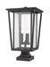 Outdoor Pier Mounted Fixture Z-Lite 571PHXLS-SQPM-ORB Oil Rubbed Bronze Seoul 3 Light Outdoor Pier Mounted Fixture Z-Lite