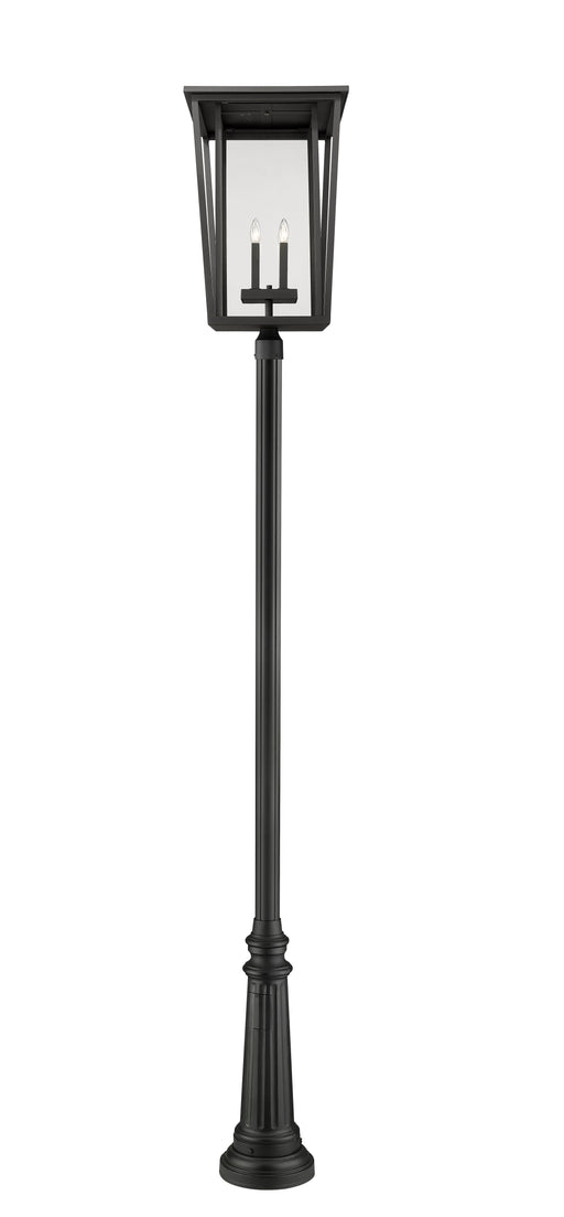 Outdoor Post Mounted Fixture Z-Lite 571PHXXLR-511P-BK Black Seoul 4 Light Outdoor Post Mounted Fixture Z-Lite