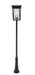 Outdoor Post Mounted Fixture Z-Lite 571PHXXLR-511P-BK Black Seoul 4 Light Outdoor Post Mounted Fixture Z-Lite