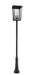 Outdoor Post Mounted Fixture Z-Lite 571PHXXLR-511P-BK Black Seoul 4 Light Outdoor Post Mounted Fixture Z-Lite