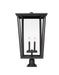 Outdoor Pier Mounted Fixture Z-Lite 571PHXXLR-533PM-BK Black Seoul 4 Light Outdoor Pier Mounted Fixture Z-Lite