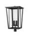 Outdoor Post Mount Fixture Z-Lite 571PHXXLR-BK Black Seoul 4 Light Outdoor Post Mount Fixture Z-Lite