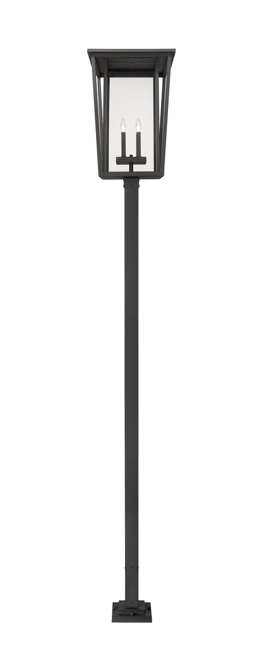 Outdoor Post Mounted Fixture Z-Lite 571PHXXLS-536P-BK Black Seoul 4 Light Outdoor Post Mounted Fixture Z-Lite