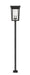 Outdoor Post Mounted Fixture Z-Lite 571PHXXLS-536P-BK Black Seoul 4 Light Outdoor Post Mounted Fixture Z-Lite