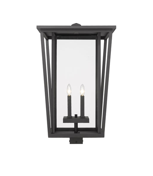Outdoor Post Mount Fixture Z-Lite 571PHXXLS-BK Black Seoul 4 Light Outdoor Post Mount Fixture Z-Lite
