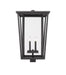 Outdoor Post Mount Fixture Z-Lite 571PHXXLS-BK Black Seoul 4 Light Outdoor Post Mount Fixture Z-Lite